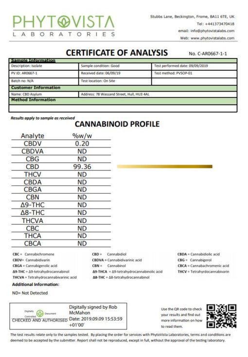 Cbd Asylum 2000Mg Pro Oil 20Ml