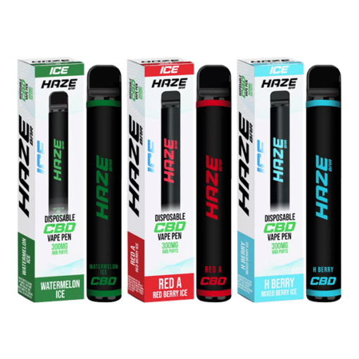 Haze Bar Ice 300Mg Cbd Disposable Vape Device 600 Puffs