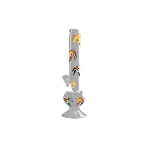 6 X 16&Quot; Glowing Leaf Glass Bong - Gb9