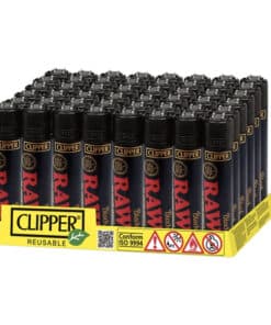 48 Clipper RAW Printed Refillable Lighters