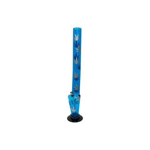 24&Quot; Mix Colour Leaf Print Acrylic Bong - Fa-B Leaf (Gs0443)