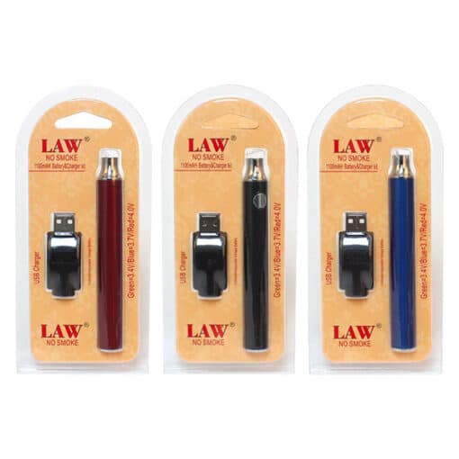 Law No Smoke 1100Mah Vape Battery &Amp; Usb Charger