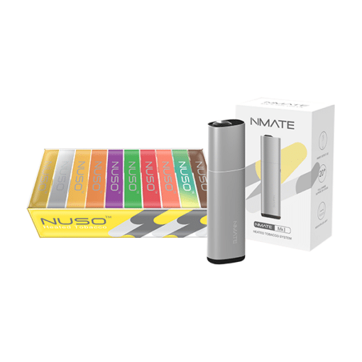 Nuso Heated Tobacco Sticks Starter Kit Pack - 4X Tobacco, 6X Fruity Packs &Amp; Nmate Device