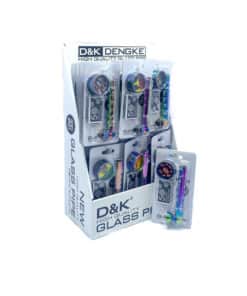 24 x D&K Glass Pipe with Screens & Grinder Display Set - DK8320CE