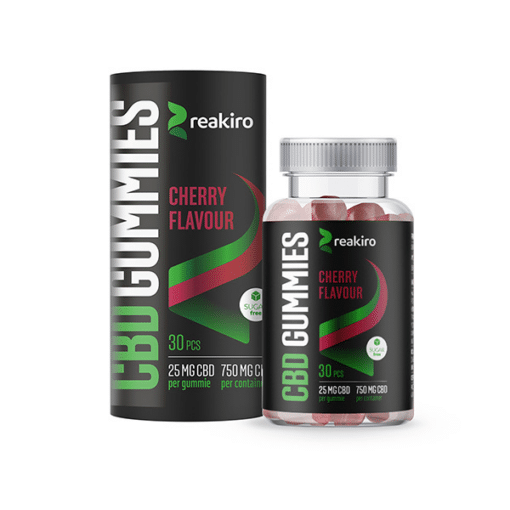 Reakiro 750Mg Full Spectrum Cbd Cherry Vegan Gummies - 30 Pieces