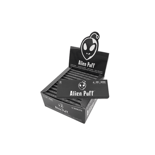 Alien Puff 4-In-1 Kingsize Brown Papers, Filter Tips, Rolling Tray &Amp; Grinder 12 Booklets (Hp2401-Ap)