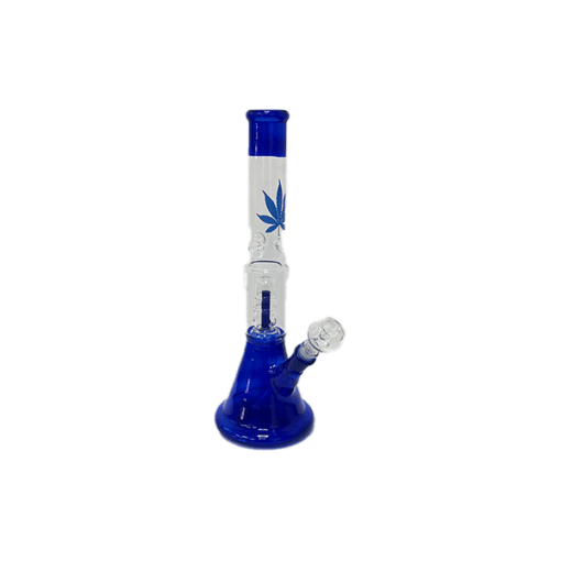 14&Quot; Large Percolator Glass Bong Leaf Mixed Designs - Gs1449 - Gb93