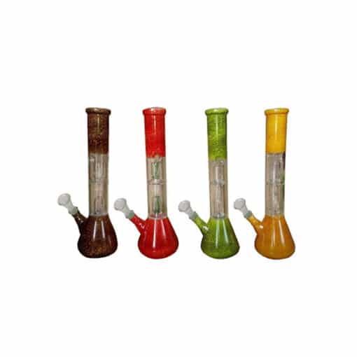 6 X 12&Quot; Classic Mixed Colour Glass Bong - Gb24