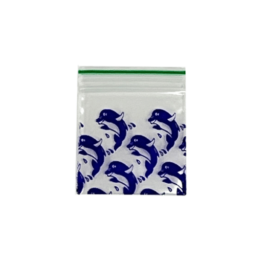 Zipper Branded 30Mm X 30Mm Purple Dolphin Bags